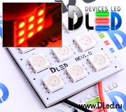   Светодиодная панель 9 Led SMD 5050 "красная"