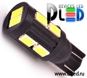   Автолампа светодиодная T10 - W5W - 10 SMD 5630 Black