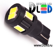   Автолампа светодиодная T10 - W5W - 6 SMD 5630 Black