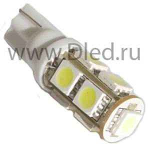   Автолампа светодиодная T10 - W5W - 9 SMD 5050