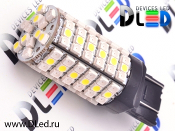   Автолампа светодиодная W21/5W - T20 - 7443 - W3х16q - 120 LED SMD3528 Красный-Белый