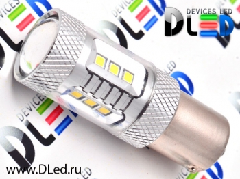   Автолампа светодиодная 1157 - P21/5W - S25 - BAY15d - 15 SMD2323 + Линза