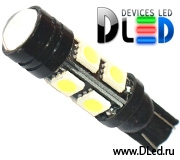   Автолампа светодиодная T10 - W5W - 1w + 8 SMD 5050