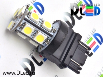   Лампа автомобильная светодиодная P27/7W - T25 - 3157 - 106SMD 4014+ ЛинзаP27/7W - T25 - 3157 - 13 SMD 5050 Black