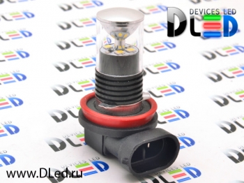   Автолампа светодиодная H11 - 4 SMD3535 + Отражатель