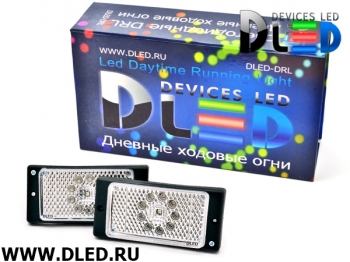   Штатные дневные ходовые огни ВАЗ 2110-2115 в ПТФ DLed DRL-148 DIP+S-Flux 2x2w