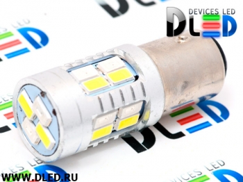   Автолампа светодиодная 1157 - P21/5W - S25 - BAY15d - 20 SMD 5730 Белый-Красный