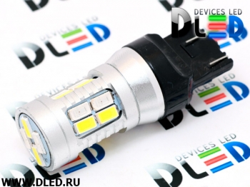   Лампа автомобильная светодиодная W21W - T20 - 7443 - W3х16q - 20 SMD 5730 Белый-Желтый