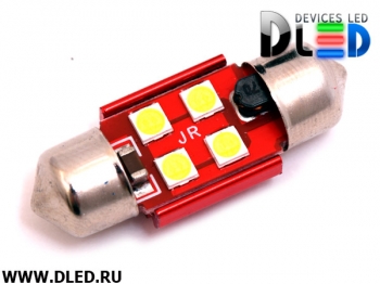   Автолампа светодиодная C5W FEST 31 мм - 4 SMD 3030 с обманкой