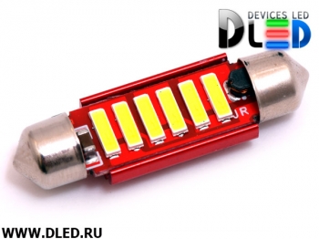   Автолампа светодиодная C5W FEST 39 мм - 6 SMD 7020 с обманкой