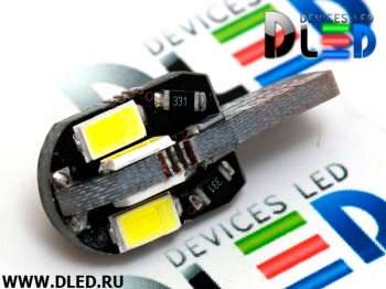   Автолампа светодиодная T10 - W5W - 8 SMD 5630 + Обманка