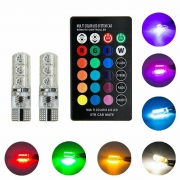   Лампа автомобильная светодиодная T10 - W5W - 6 SMD 5050 RGB