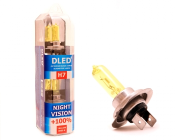   Лампа галогенная для авто DLED H7 Night Vision 3000K