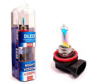   Лампа галогенная для авто DLED H9 Night Vision Rainbow