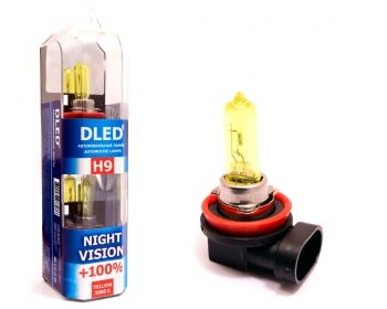   Лампа галогенная для авто DLED H9 Night Vision 3000K