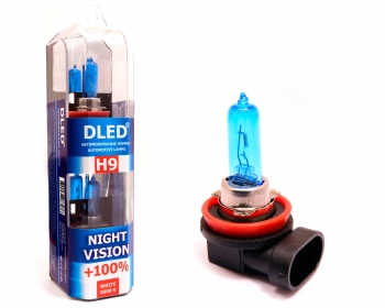   Лампа галогенная для авто DLED H9 Night Vision 5000K