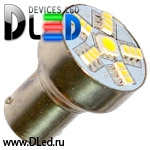   Автолампа светодиодная 1156 - PY21W - S25 - BA15s - SMD 5050 + 1210