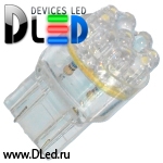   Светодиодная лампа для авто W21W - T20 - 7443 - W3х16q - 9 - Dip-Led желтая